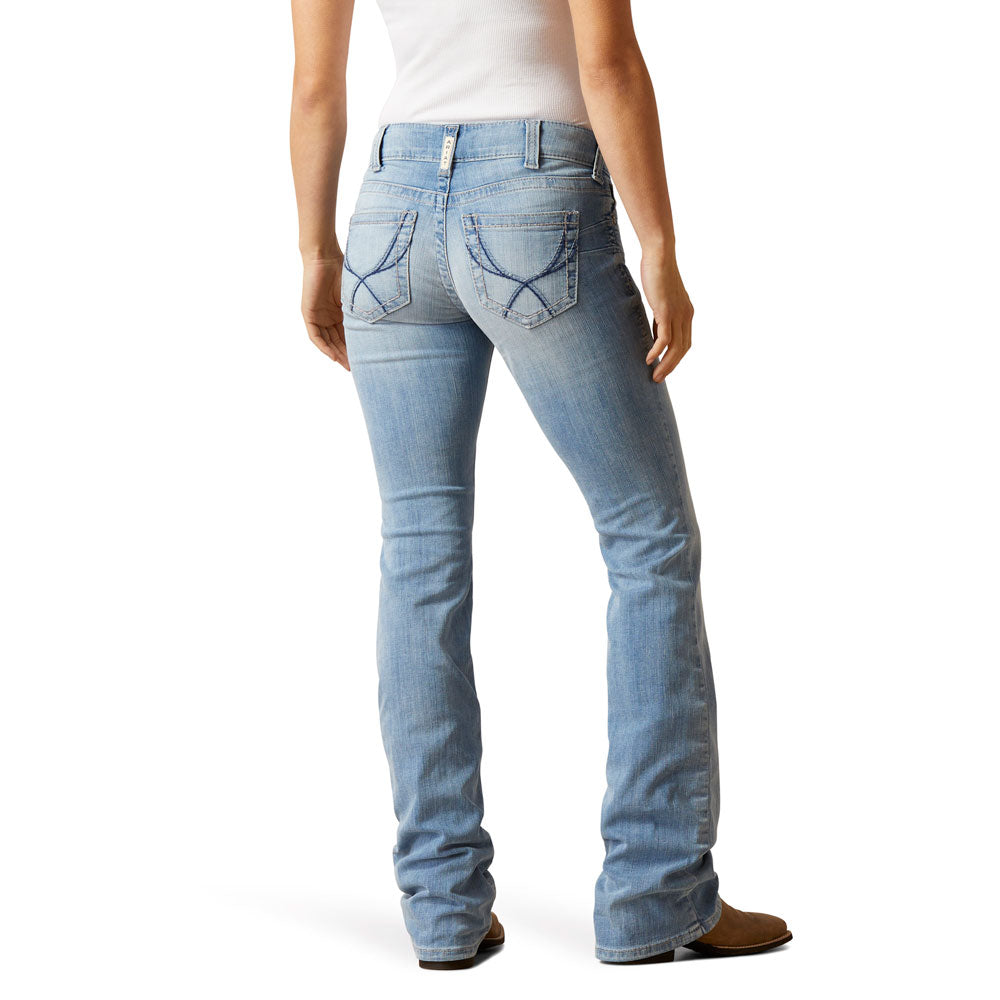 thumbnail image 2 of ARIAT Women's Trouser Mid Rise Stretch Entwined Wide Leg Jean Marine At Women's Jeans Store 2 of 12