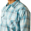 10048570 Ariat Men's Henryk Retro Fit Long Sleeve Snap Shirt - Blue