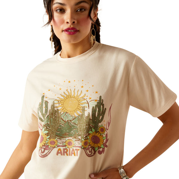 10048583 Ariat Women's Desert Dreaming Short Sleeve T-Shirt - Natural