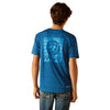 10048647 Ariat Boys'  Charger Ariat SW Shield Short Sleeve T-Shirt - Poseidon