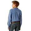 10048654 Ariat Boys Pro Perrin Long Sleeve Buttondown Shirt - Blue