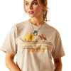 10048680 Ariat Women's Cowgirl Desert Short Sleeve T-Shirt - Oatmeal Heather