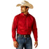 10048809 Ariat Men's Team Logo Twill Classic Fit Long Sleeve Buttondown Shirt - Red
