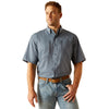 10048844 Ariat Men's VentTEK Classic Fit Short Sleeve Shirt - Newsboy Blue