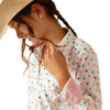 10048882 Ariat Women's Kirby Long Sleeve Stretch Shirt- Steer Garden