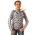10048924 Ariat Youth Sunstopper 3.0 1/4 Zip Long Sleeve Baselayer - Painted Ponies