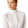 10048938 Ariat Women's Sunstopper 3.0 Long Sleeve Show Shirt - White