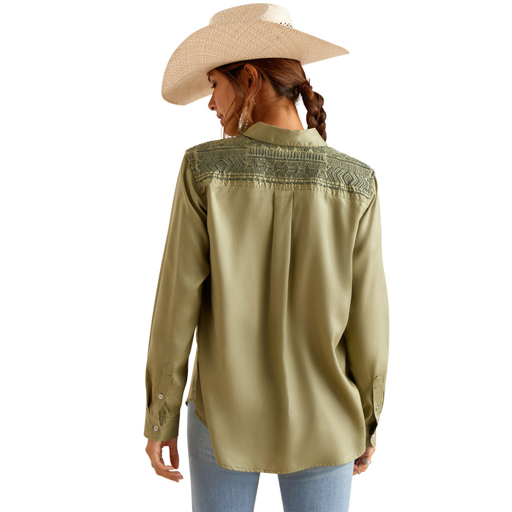 10048990 Ariat Women's Erika Long Sleeve Western Shirt Sage