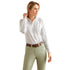10049053 Ariat Women's Sunstopper 3.0 1/4 Zip Baselayer - White Bits & Horseshoes