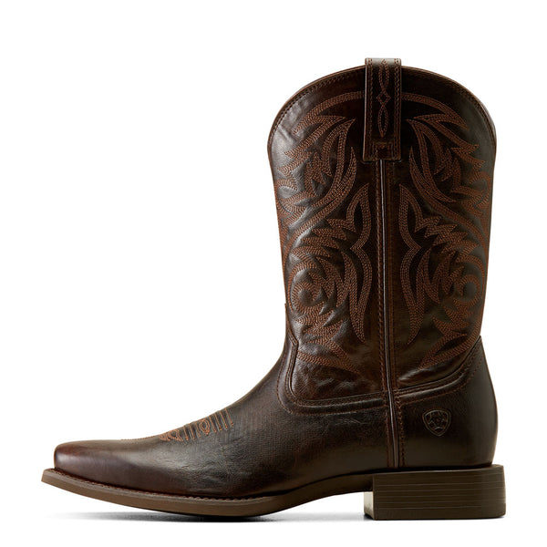 10050990 Ariat Men's Sport Herdsman Cowboy Boot - Burnished Chocolate