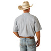 10051261 Ariat Men's Edgar Classic Fit Short Sleeve Buttondown Shirt - Blue Heaven