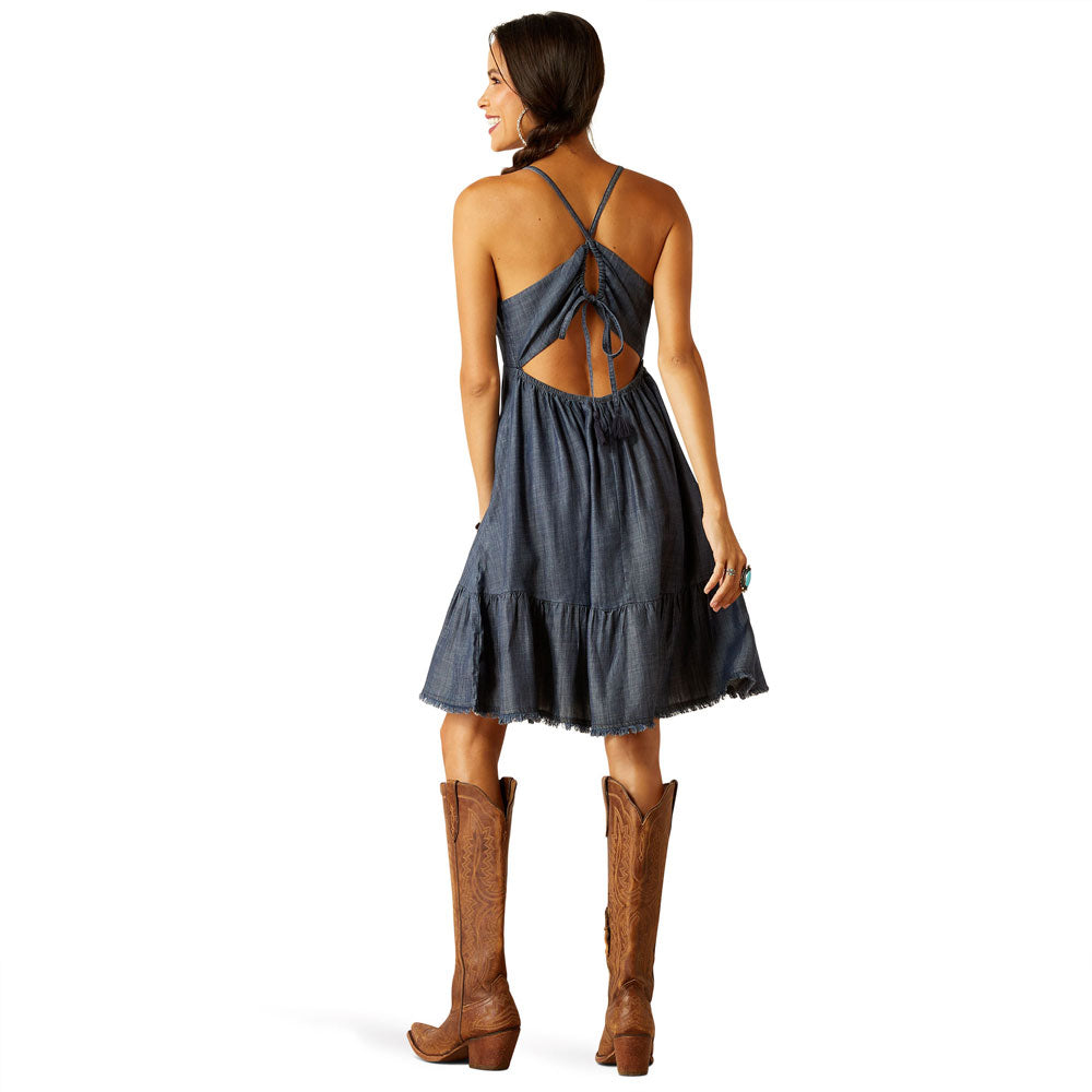 10051285 Ariat Women's Calico Dress - Indigo Rinse | The Wire Horse 10051285 Ariat Women's Calico Dress - Indigo Rinse | The Wire Horse