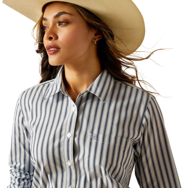 10051333 Ariat Women's Long Sleeve Kirby Stretch Shirt - Baja Stripe