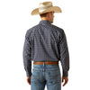 10051351 Ariat Men's Evlerly Long Sleeve Classic Fit  Snap Shirt - Mood Indigo