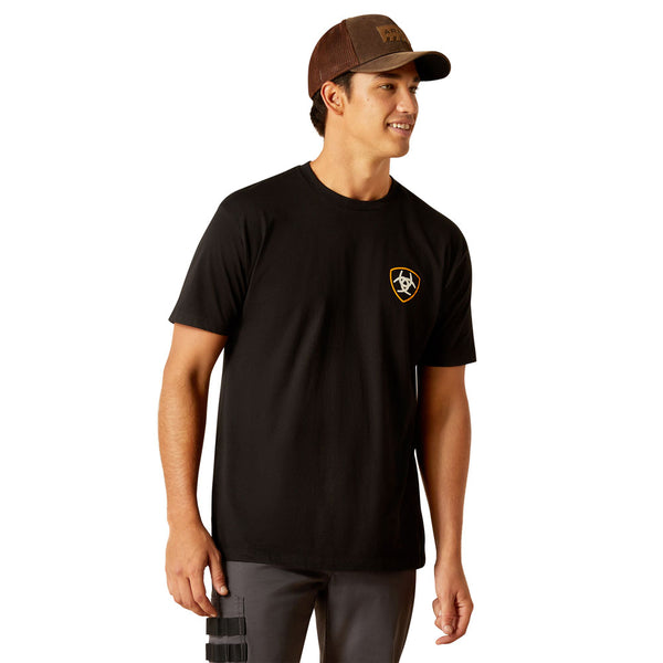 10051445 Ariat Men's Diamond Mountain Short Sleeve T-shirt - Black