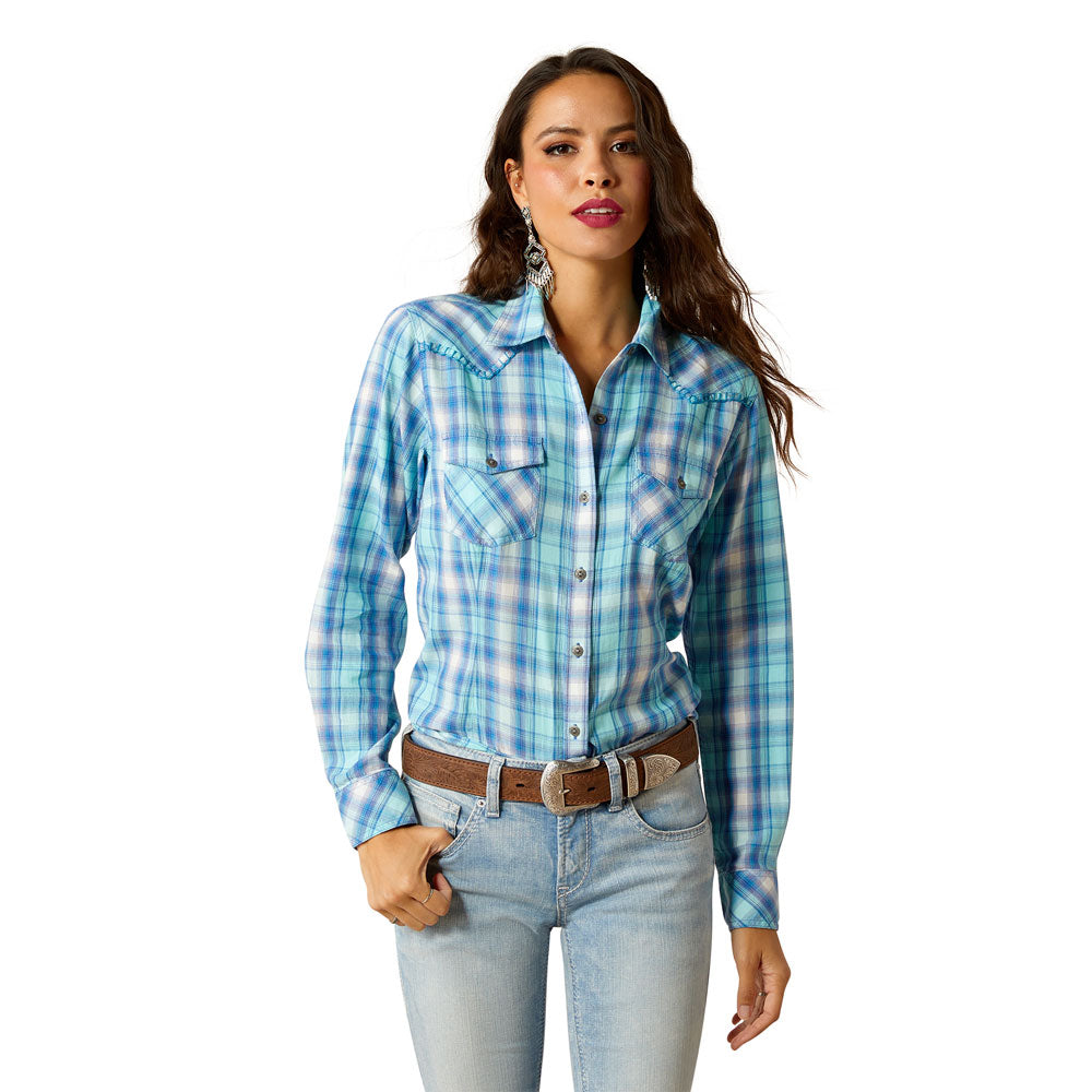 10051466 Ariat Women's Long Sleeve Xico Snap Shirt Xixo Plaid