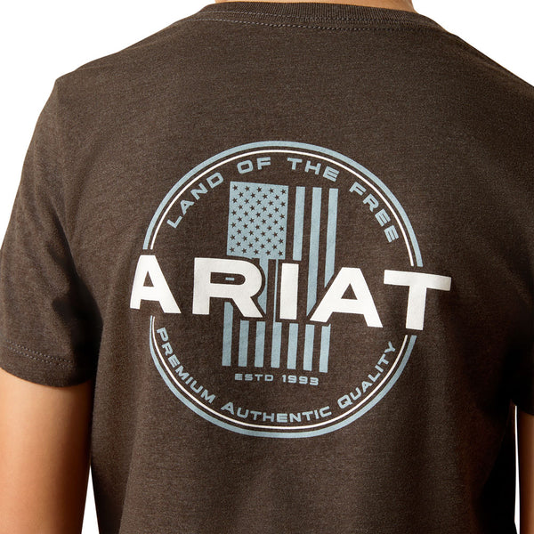 10051744 Ariat Boys' Ariat Roundabout Short Sleeve T-Shirt - Charcoal Heather