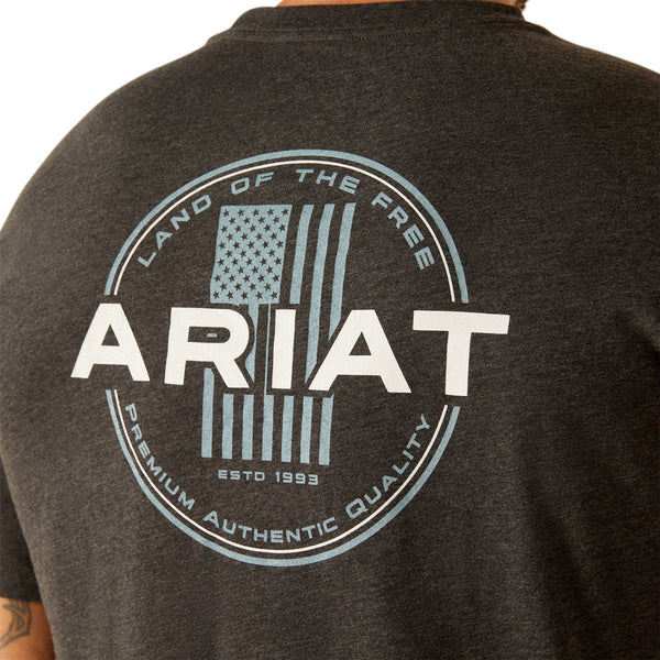 10051761 Ariat Men's Ariat Roundabout Short Sleeve T-Shirt - Charcoal Heather