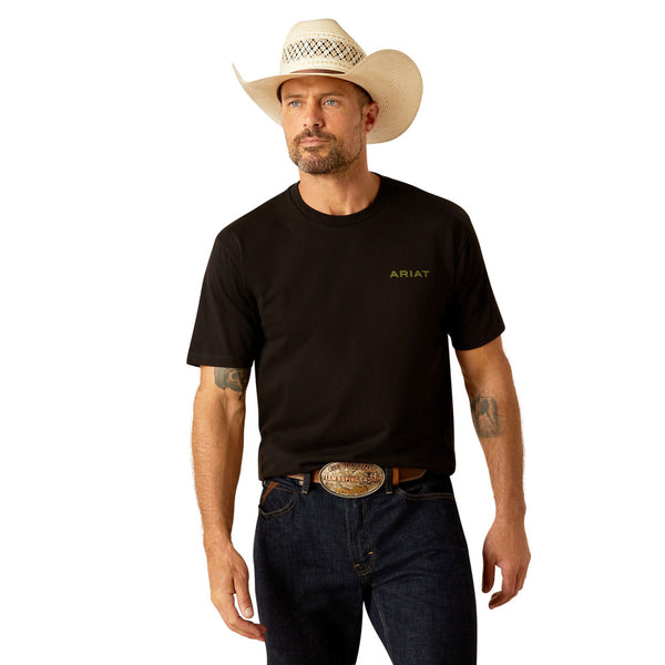 10051762 Ariat Men's Ariat Camo Corps Short Sleeve T-Shirt -Black