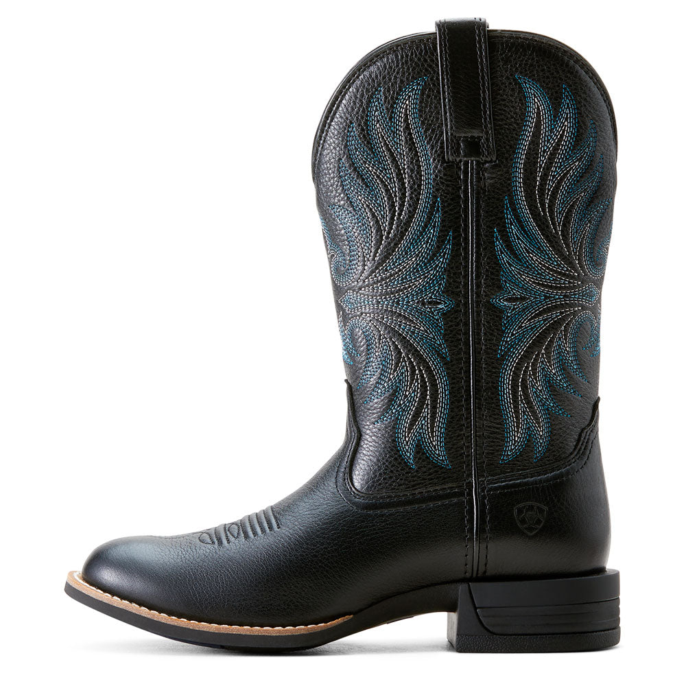 10053600 Ariat Women's Ranahan Round Toe Western Boot Black