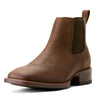 10053654 Ariat Men's Booker Ultra Chelsea Wide Square Toe Cowboy Boot - Brown Oiled Rowdy