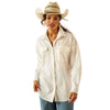 10054543 Ariat Women's Baggy Long Sleeve Button Up Shirt - Cloud Dancer