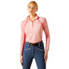 10054957 Ariat Women's Sunstopper 3.0 1/4 Zip Baselayer - Flamingo Pink