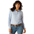 10055085 Ariat Women's Team Kirby Stretch Long Sleeve Button Up Shirt - Kentucky Blue