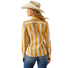 10055271 Ariat Women's Team Kirby Stretch Long Sleeve Button Up Shirt - Nugget Stripe