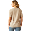 10058715 Ariat Women's Longhorn Short Sleeve T-Shirt - Oatmeal Heather