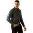 10058738 Ariat Men's Team Abel Fitted Long Sleeve Button down Shirt - Black/Blue