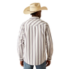 10058757 Ariat Men's Pro Series Warrick Classic Fit Long Sleeve Snap Shirt - White