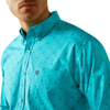 10058762 Ariat Men's Willke Classic Fit Long Sleeve Button down Shirt - Turquoise
