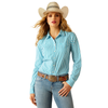 10058835 Ariat Women's Kirby Pro Long Sleeve Button Up Shirt - Peacock Stripe