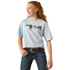 10058868 Ariat Girls' Ariat Born to Farm Short Sleeve T-Shirt - Sky Blue
