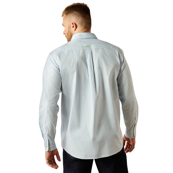 10058965 Ariat Men's Cillian Classic Fit Long Sleeve Button-down Shirt - Light Blue