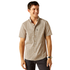 10058982 Ariat Men's Maximo Modern Fit Short Sleeve Button down Shirt - Khaki