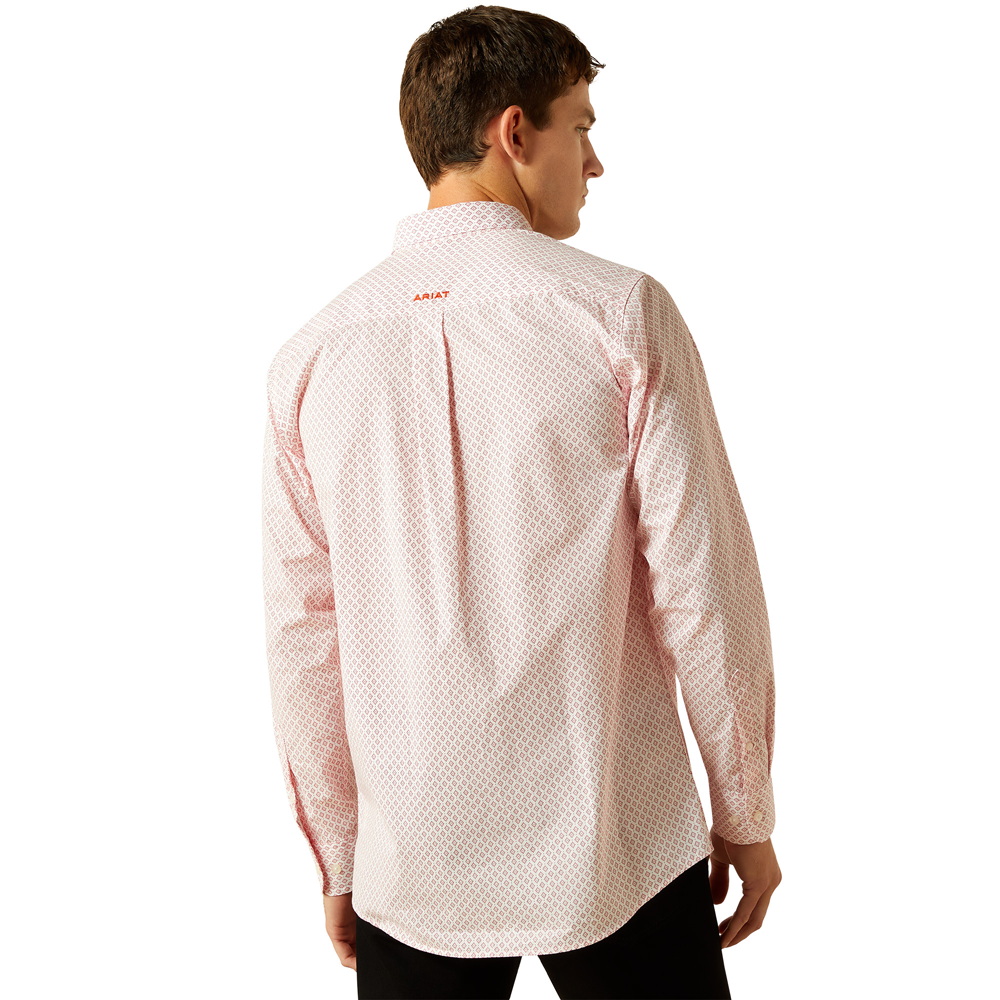 10058997 Ariat Men's Sylvester Fitted Long Sleeve Shirt - Red | The Wire Horse 10058997 Ariat Men's Sylvester Fitted Long Sleeve Shirt - Red | The Wire Horse
