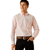 10058997 Ariat Men's Sylvester Fitted Long Sleeve Shirt - Red