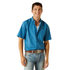 10059017 Ariat Men's Scott Classic Fit Short Sleeve Button down Shirt - Dark Teal