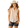 10060369 Ariat Women's Billie Jean Sleeveless Button Up Shirt - Desert Stripe