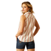 10060369 Ariat Women's Billie Jean Sleeveless Button Up Shirt - Desert Stripe