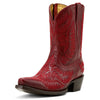 10061249 Ariat Women's Cate Western Zippered Boot - Red Alert