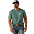 10061355 Ariat Men's Hidden Valley Flag Classic Fit Short Sleeve T-Shirt - Silver Pine