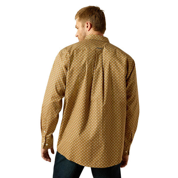 10062196 Ariat Men's Wrinkle Free Darryl Classic Fit Long Sleeve Button down Western Shirt - Khaki