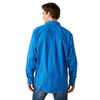 10062226 Ariat Men's Wrinkle Free Carter Classic Fit Long Sleeve Button down Shirt - Blue Print