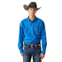 10062226 Ariat Men's Wrinkle Free Carter Classic Fit Long Sleeve Button down Shirt - Blue Print