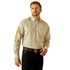 10062251 Ariat Men's Team Pierce Classic Fit Long Sleeve Button down Shirt - Cream Print/Light Brown