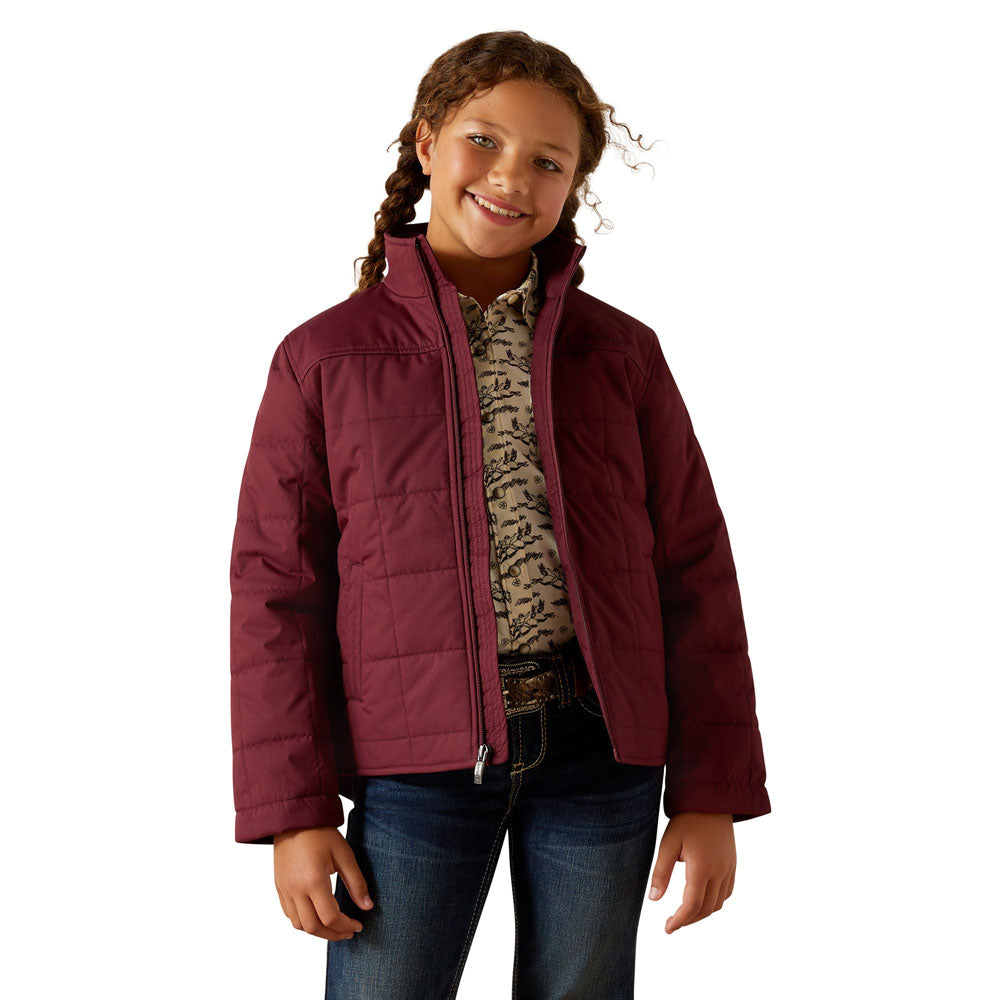 10062260 Ariat Girls' Crius Insulated Jacket - Windsor Wine