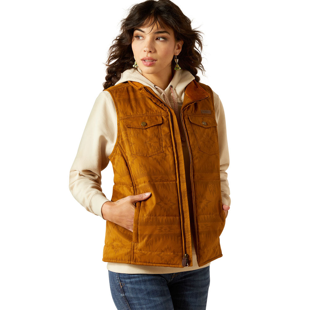 10062268 Ariat Women's Grizzly Quilted Vest - Bumbly Print